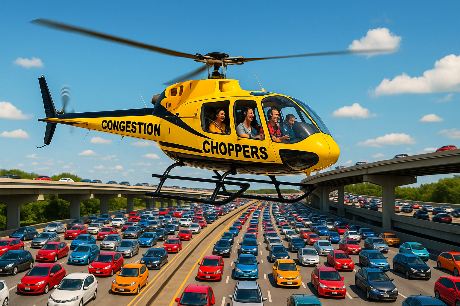 Group helicopter tour
